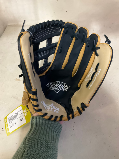 Vist Large View of Product Image Which is Used Rawlings WPM115NC BB/SB Glove RH Throw Tan 11 1/2"