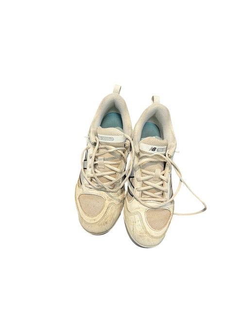 Vist Large View of Product Image Which is Used New Balance BASEBALL CLEATS BB/SB Cleats White Senior 7