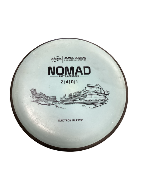 Vist Large View of Product Image Which is Used MVP ELECTRON NOMAD Disc Golf Putter Teal 176g