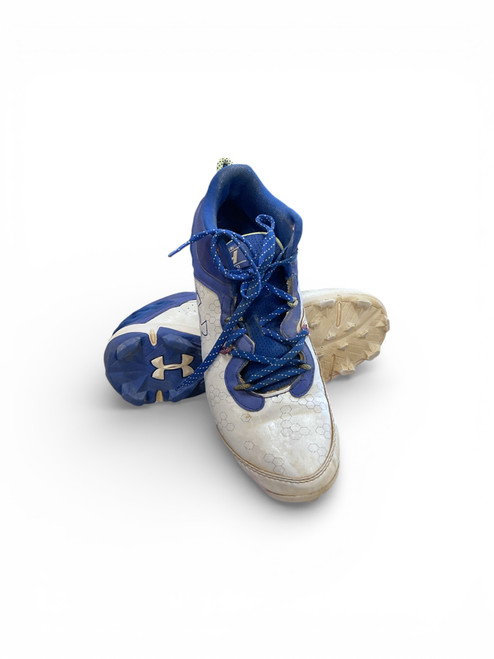 Vist Large View of Product Image Which is Used Under Armour BH BB/SB Cleats White Senior 8.5