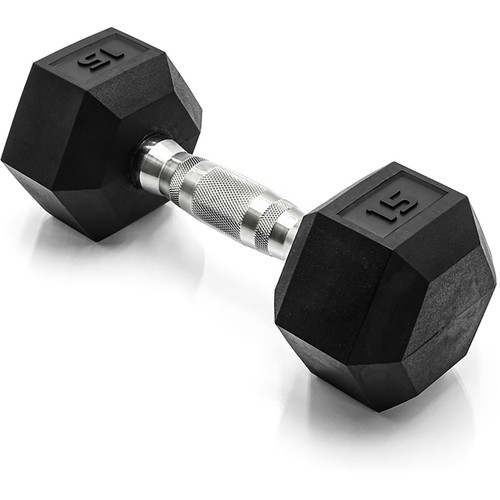 Vist Large View of Product Image Which is New 15 LB RUBBER HEX DB