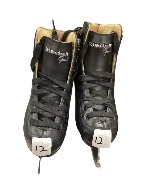 Vist Large View of Product Image Which is Used Riedell SPIRAL Girls Figure Skate Black Youth 12.0