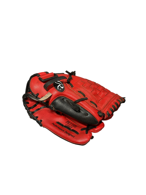 Vist Large View of Product Image Which is Used Rawlings PLAYER SERIES BB/SB Glove RH Throw Red 11"