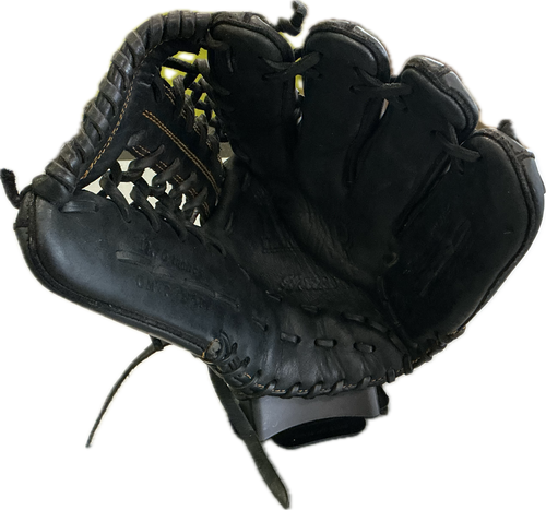 Vist Large View of Product Image Which is Used Mizuno GMVP1275P1 BB/SB Glove RH Throw Black 12 3/4"