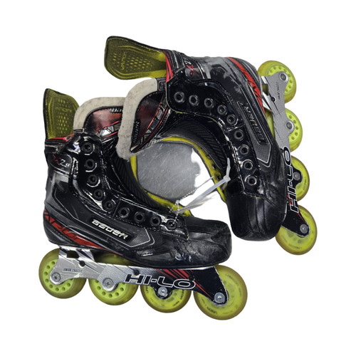Vist Large View of Product Image Which is Used Bauer VAPOR X2.9 INLINE SKATES Roller Hockey Skates Black Junior 04.5