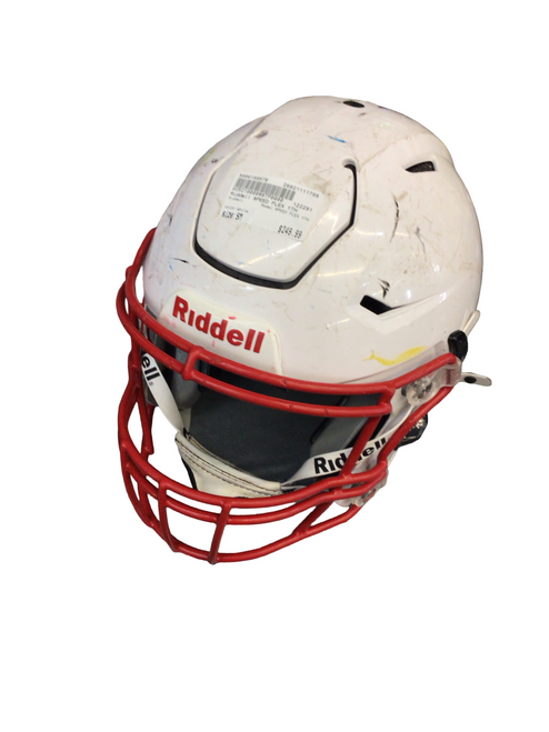Vist Large View of Product Image Which is Used Riddell SPEED FLEX YTH FB Helmet White SM