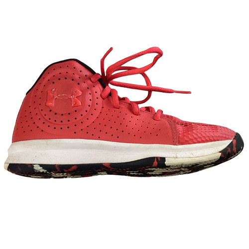 Vist Large View of Product Image Which is Used Under Armour Basketball Shoes Y Red Junior 02