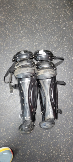 Vist Large View of Product Image Which is Used Champro CG170 Catchers Leg Guards Black Intermed