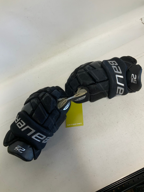 Vist Large View of Product Image Which is Used Bauer SUPREME 2S PRO Junior Gloves Black 12"