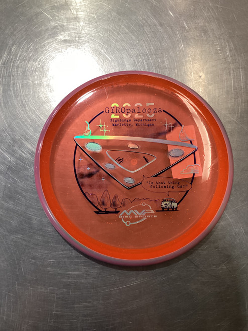 Vist Large View of Product Image Which is Used MVP PYRO Disc Golf Mid Range Orange