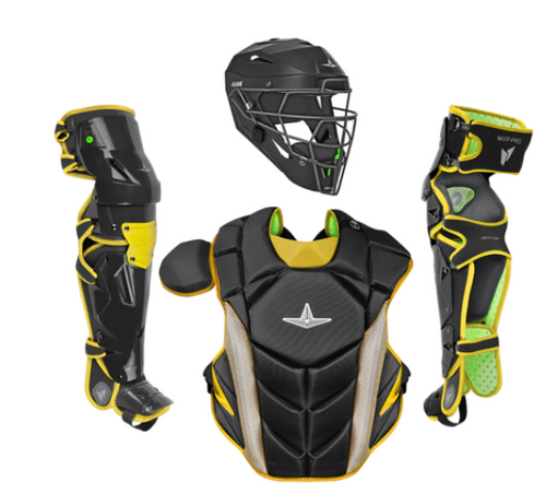 Vist Large View of Product Image Which is Small Black/Gold All-Star MVP-PRO Youth Baseball Catcher’s Set