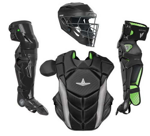 Vist Large View of Product Image Which is Black -All-Star MVP-PRO Series Adult Baseball Catchers Set 