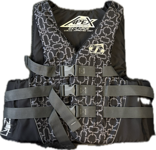 Vist Large View of Product Image Which is Used Adult PFD Black 2X