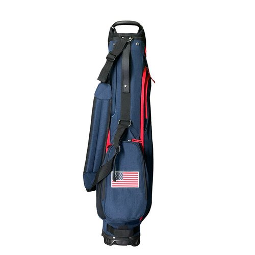 Vist Large View of Product Image Which is Used Maxfli USA SUNDAY STAND BAG Mens Stand Bag Navy Blue