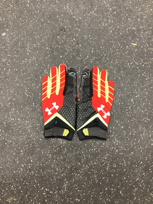 Vist Large View of Product Image Which is Used Under Armour RENEGADE FB Gloves Red XL