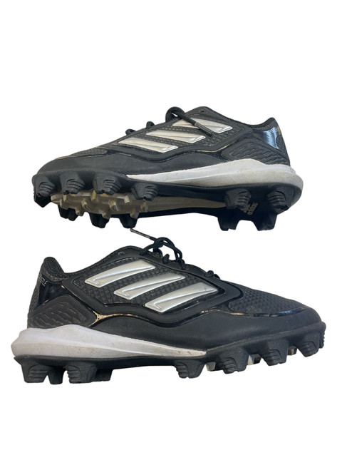 Vist Large View of Product Image Which is Used Adidas PURE HUSTLE BB/SB Cleats Black Youth 11.0