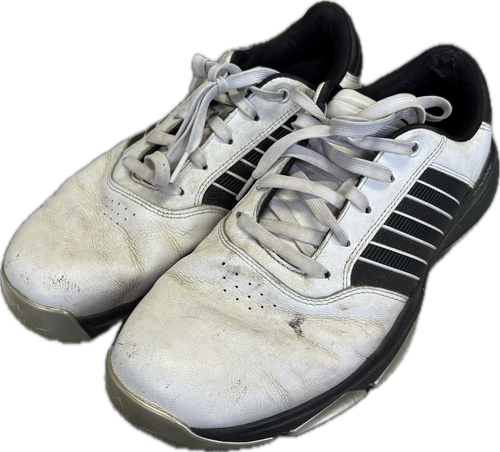 Vist Large View of Product Image Which is Used Adidas Mens Golf Shoes White Senior 9.5