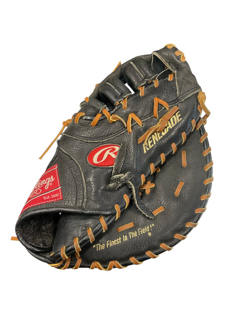 Vist Large View of Product Image Which is Used Rawlings RENEGADE BB/SB First Base RH Throw Black 13"