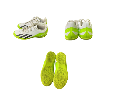 Vist Large View of Product Image Which is Used Adidas CRAZYFAST Soccer Indoor Shoes Green Junior 02