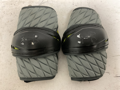 Vist Large View of Product Image Which is Used Under Armour COMMAND PRO Lacrosse Arm Pads/Guards Grey And Black MD