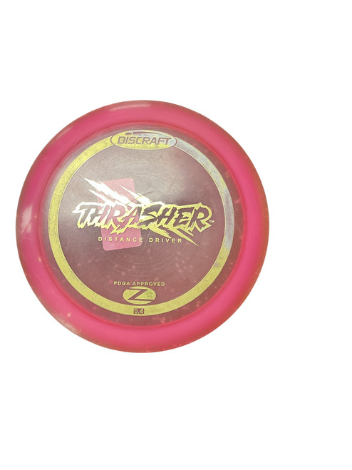 Vist Large View of Product Image Which is Used Discraft THRASHER DISTANCE DRIVER Disc Golf Driver Pink