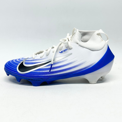 Vist Large View of Product Image Which is Used Nike VAPOR AIR ZOOM Adult FB Cleats White And Royal Blue Senior 9