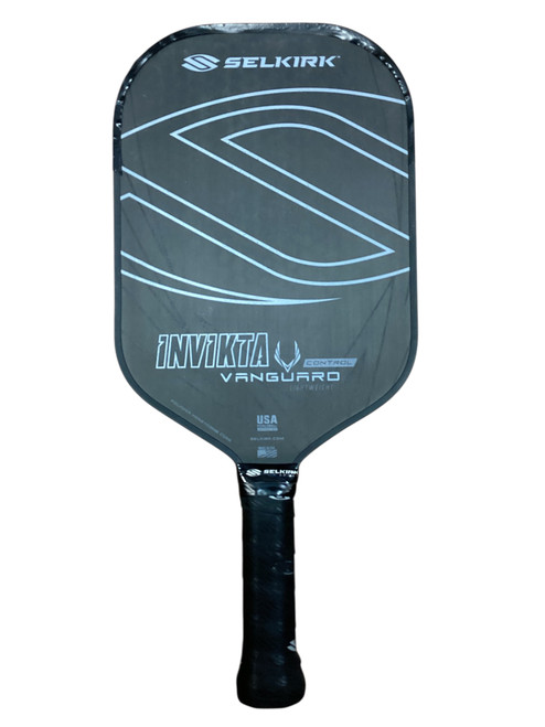 Vist Large View of Product Image Which is Used Selkirk INVIKTA VANGUARD Pickleball Racquet Black