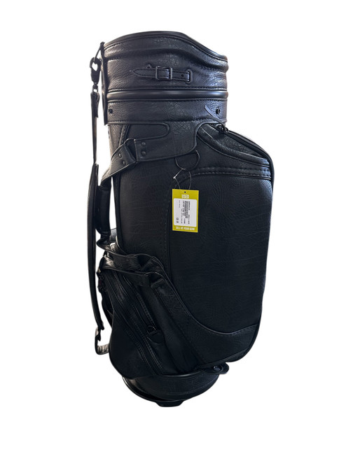 Vist Large View of Product Image Which is Used LEATHER STAND BAG Mens Cart Bag Black