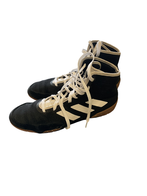 Vist Large View of Product Image Which is Used Adidas Wrestling Shoes Black Youth 10.5
