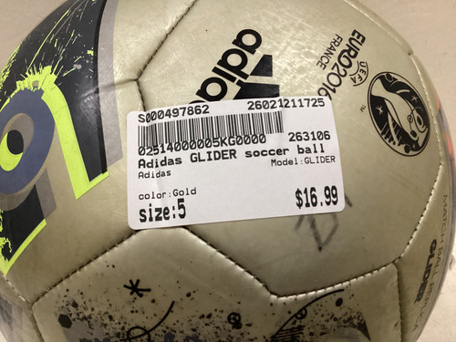 Vist Large View of Product Image Which is Used Adidas GLIDER All Size Soccer Ball Gold 5