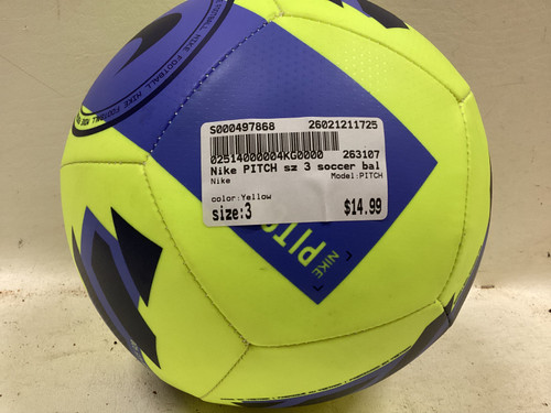 Vist Large View of Product Image Which is Used Nike PITCH All Size Soccer Ball Yellow 3