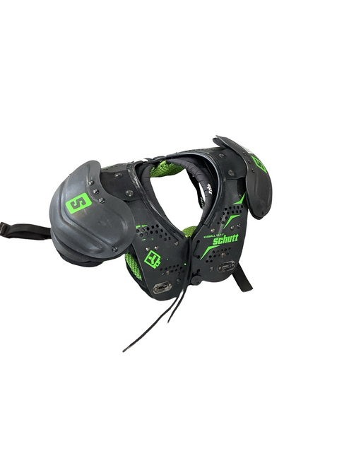 Vist Large View of Product Image Which is Used Schutt Y FLEX FB Shoulder Pads Black XXS