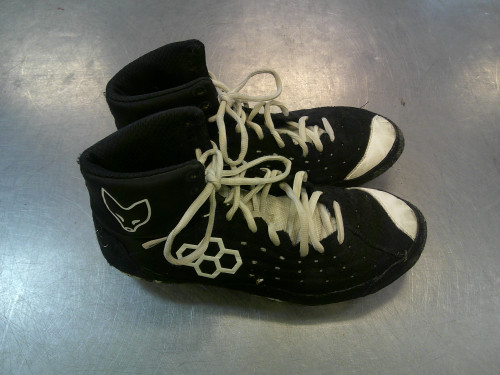 Vist Large View of Product Image Which is Used Rudis Wrestling Shoes Black Senior 8.5