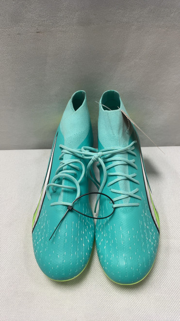 Vist Large View of Product Image Which is Used Puma Soccer Cleats Turquoise Senior 10.5