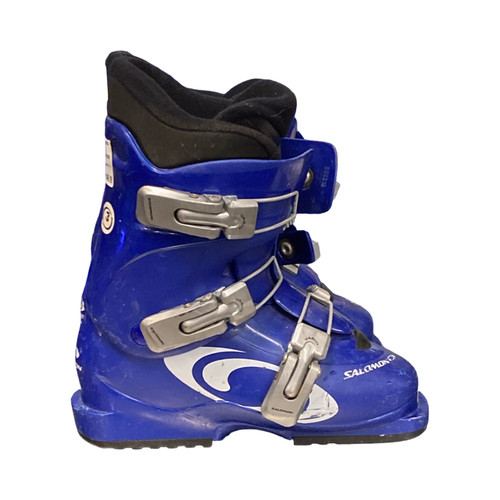 Vist Large View of Product Image Which is Used Salomon PERFORMA T3 Boys DH Ski Boot Royal Blue 220 MP - J04 - W05