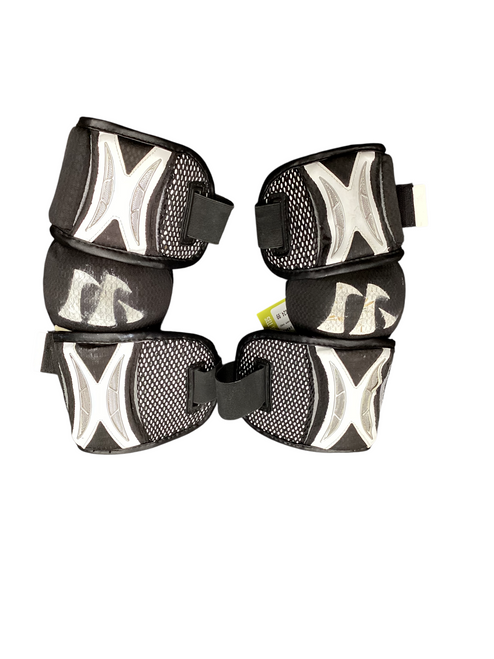 Vist Large View of Product Image Which is Used Warrior Burn Lacrosse Arm Pads/Guards Black Large