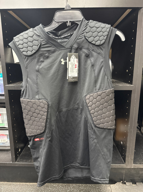 Vist Large View of Product Image Which is New Under Armour GAMEDAY ARMOUR PRO 5-PAD TOP FB Top Adult Black LG