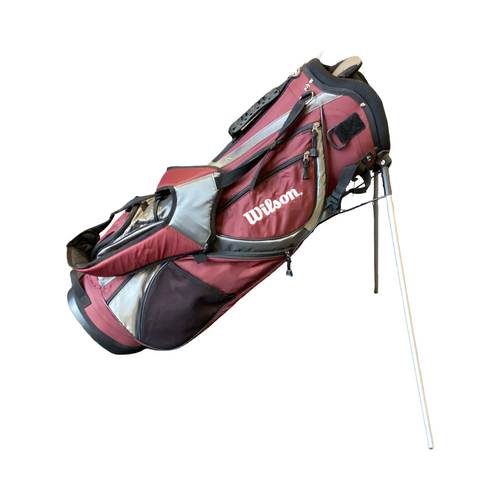 Vist Large View of Product Image Which is Used Wilson WILSON STAND BAG Mens Stand Bag Maroon