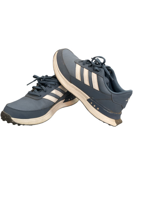 Vist Large View of Product Image Which is Used Adidas Jr Golf Shoes Navy Blue Youth 06.5