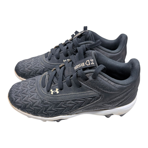 Vist Large View of Product Image Which is Used Under Armour CLEATS SZ 1Y BB/SB Cleats Black Junior 01