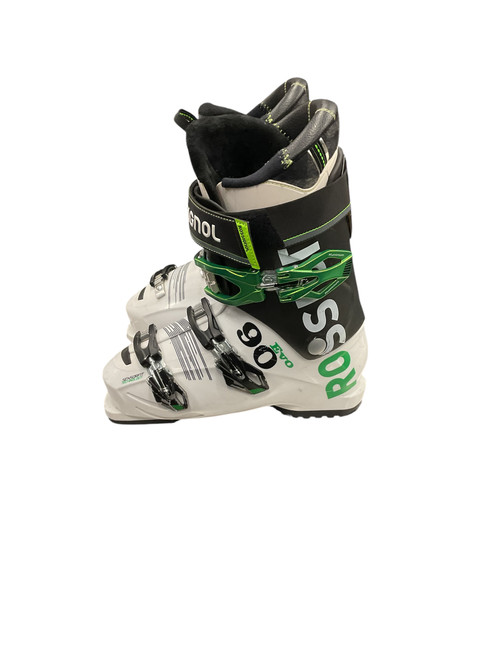 Vist Large View of Product Image Which is Used Rossignol EVO 90 SZ 26.5 Mens DH Ski Boot White And Black 265 MP - M08.5 - W09.5