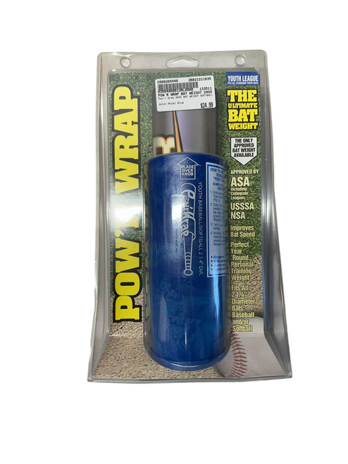 Vist Large View of Product Image Which is New Pow'r Wrap 24OZ BAT WEIGHT SOFTBALL BB/SB Training Aid Royal Blue
