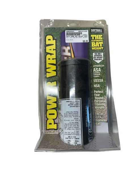 Vist Large View of Product Image Which is New Pow'r Wrap 24OZ BAT WEIGHT SOFTBALL BB/SB Training Aid Black