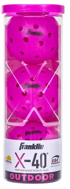 Vist Large View of Product Image Which is New Franklin Pickleball  Balls  X-40 3PK- Pink