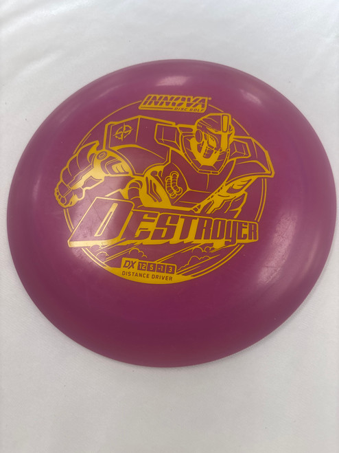 Vist Large View of Product Image Which is Used Innova DX DESTROYER Disc Golf Driver Purple