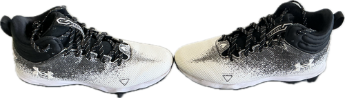 Vist Large View of Product Image Which is Used Under Armour Jr FB Cleats Black And White Junior 06