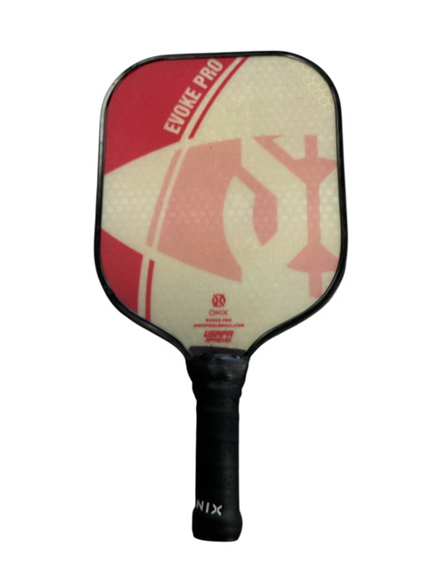 Vist Large View of Product Image Which is Used Onix EVOKE PRO Pickleball Racquet Red