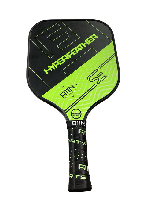 Vist Large View of Product Image Which is Used A11N SPORTS HYPERFEATHER Pickleball Racquet Black