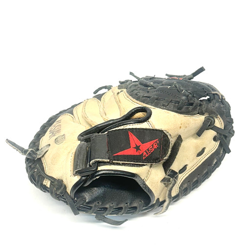 Vist Large View of Product Image Which is Used All-Star YOUNG PRO SERIES BB/SB Catchers RH Throw Black And Natural 31 1/2"