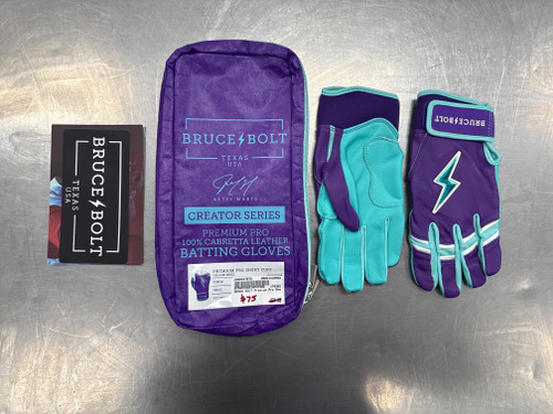 Vist Large View of Product Image Which is New Bruce Bolt Premium Pro Short Cuff Purple Small Marte